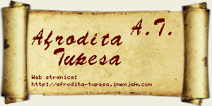 Afrodita Tupeša vizit kartica